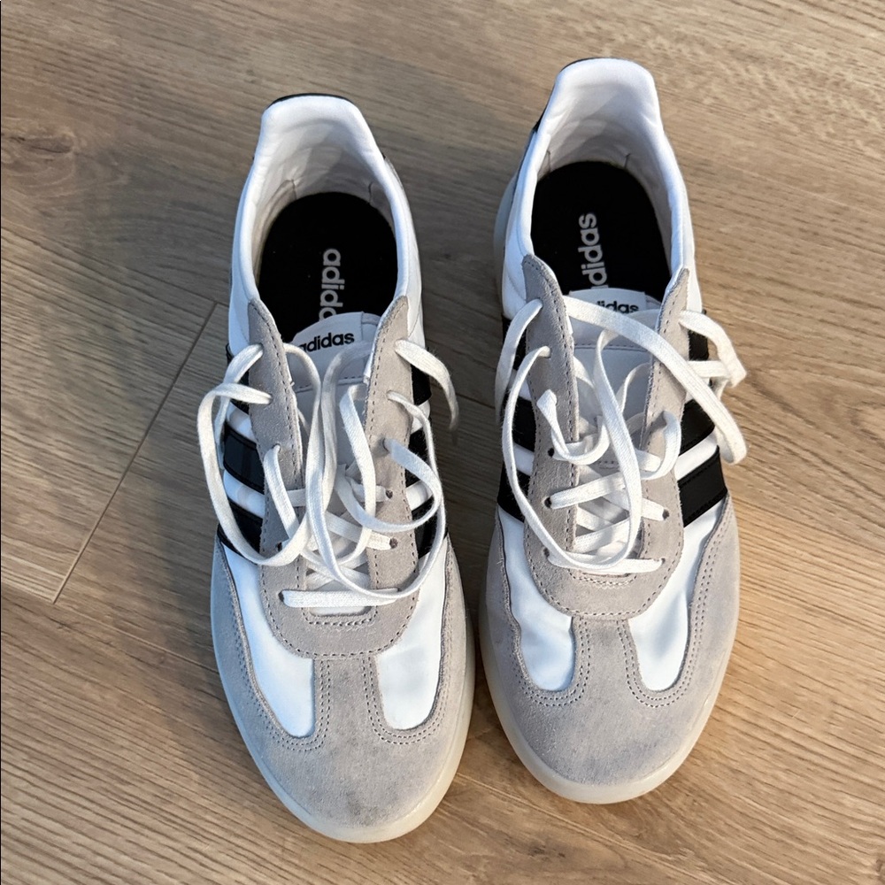 Adidas Suede Gray and White Sneakers